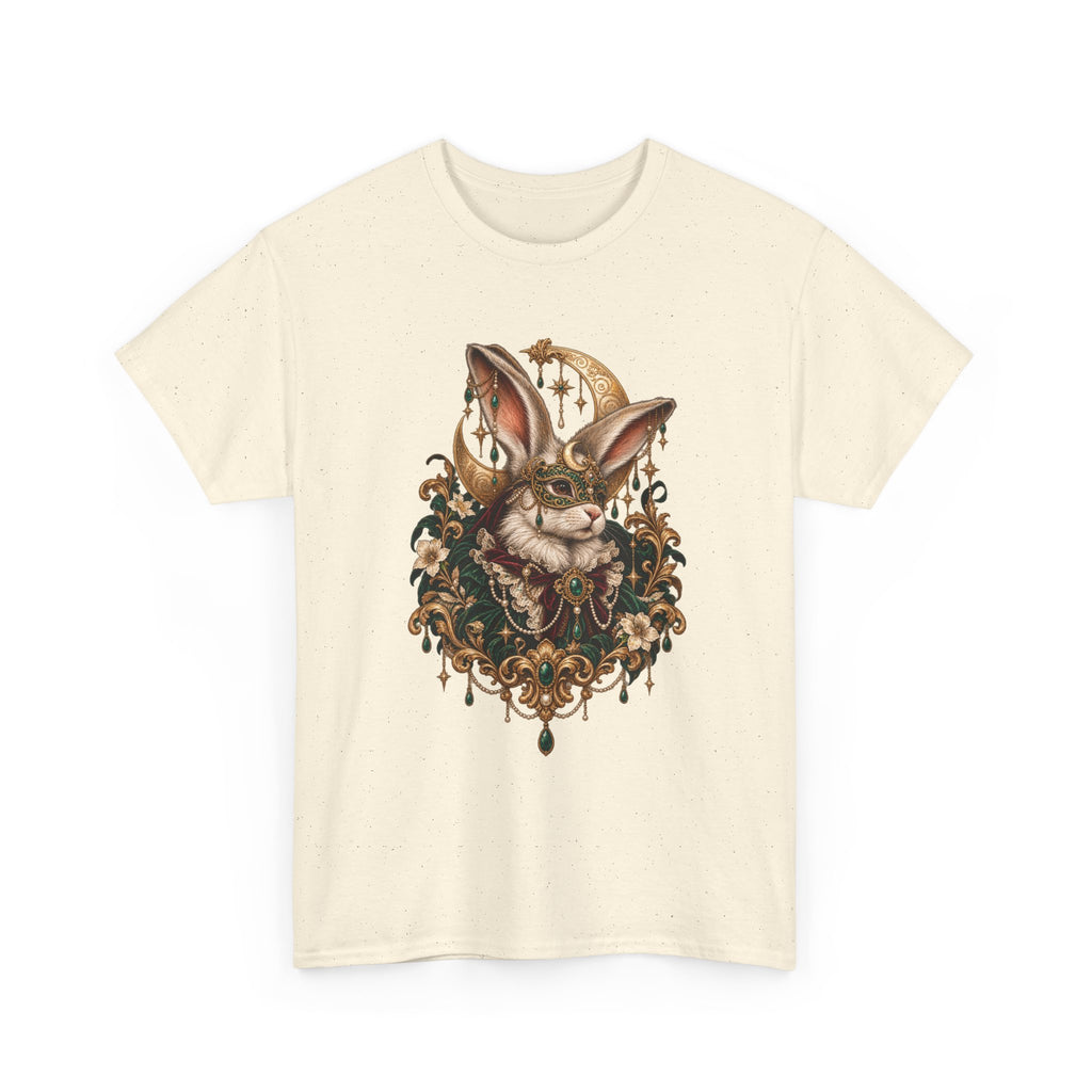 Velvet Masquerade Rabbit Graphic Tee | Gothic Baroque Bunny Shirt | Gildan 5000