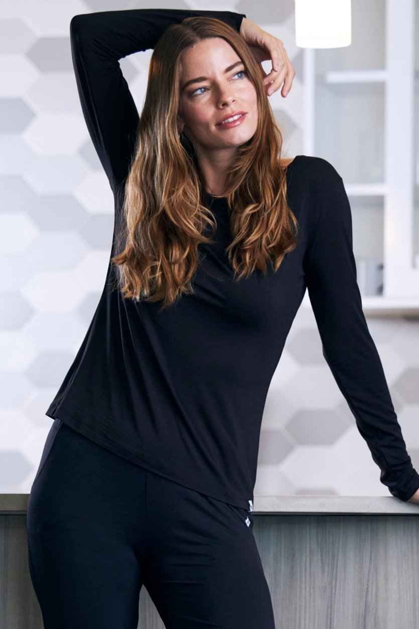 Women's Luxury Bamboo Lounge Long Sleeve T-Shirt - Soft, Breathable & Versatile
