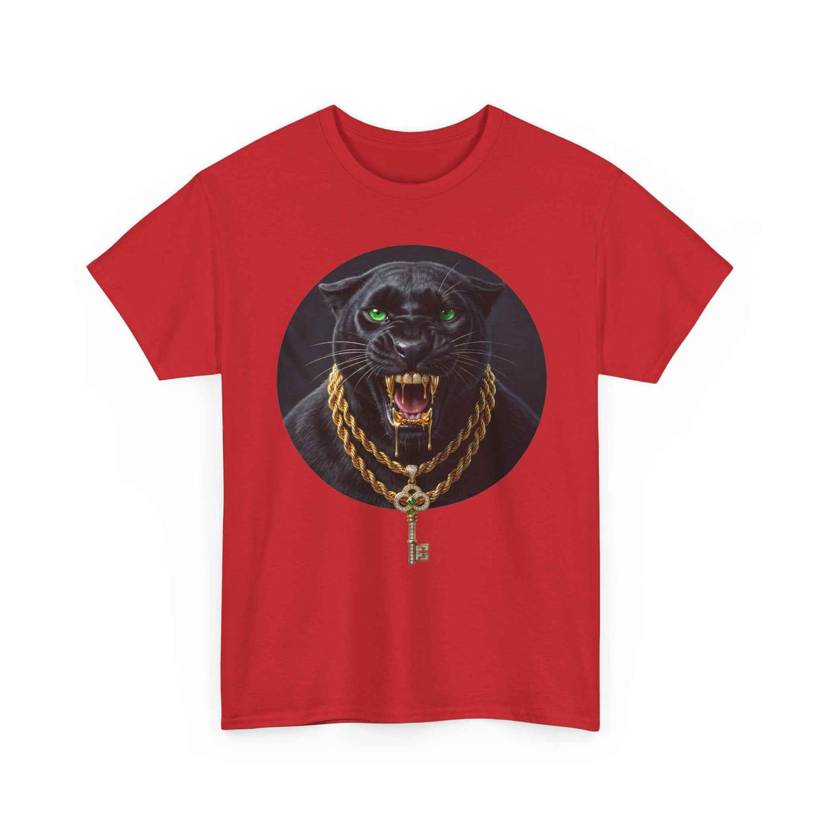 White Iced Out Panther Graphic Tee - Premium Heavy Cotton Streetwear