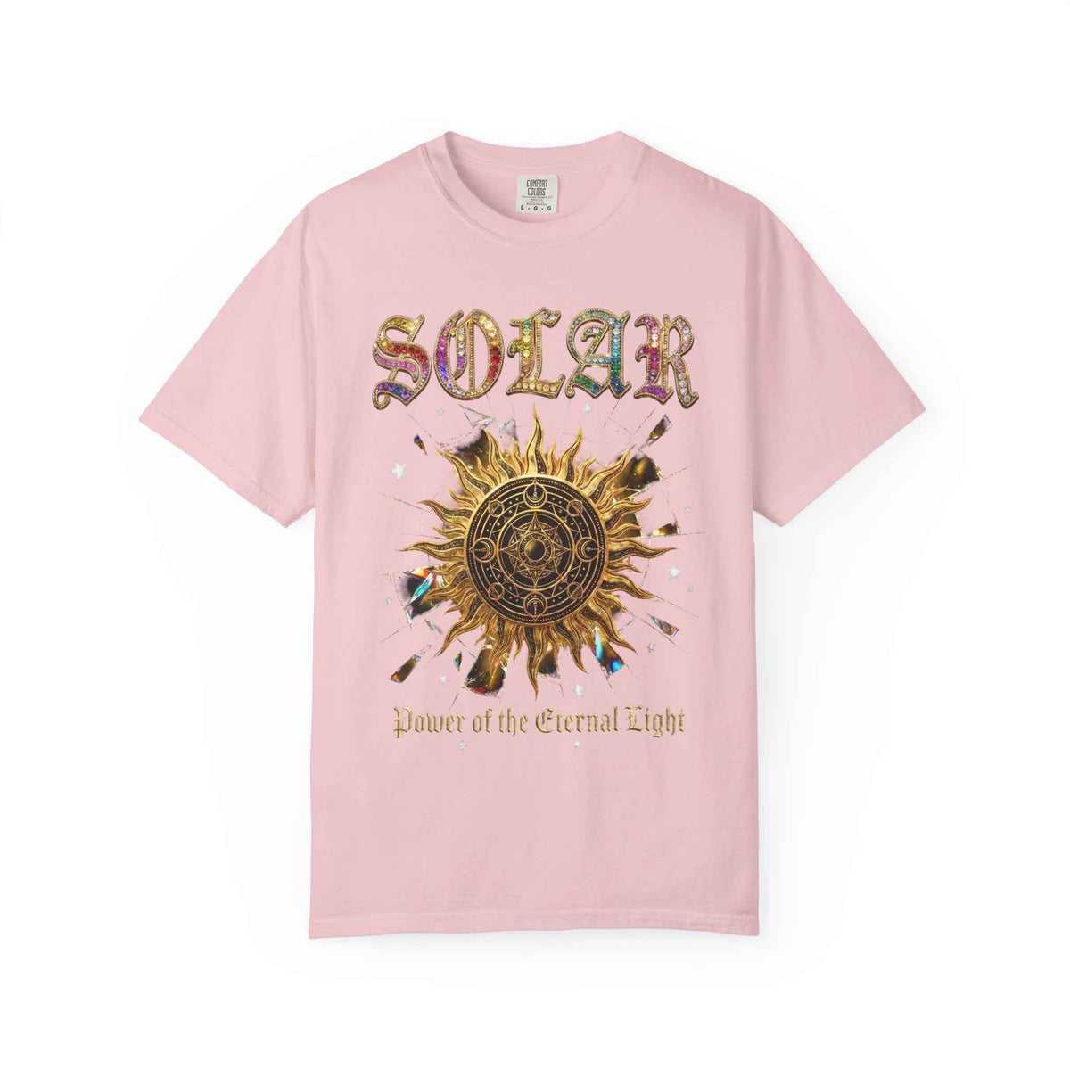 Vintage Sun Print Graphic T-Shirt - Retro Solar Symbol Design