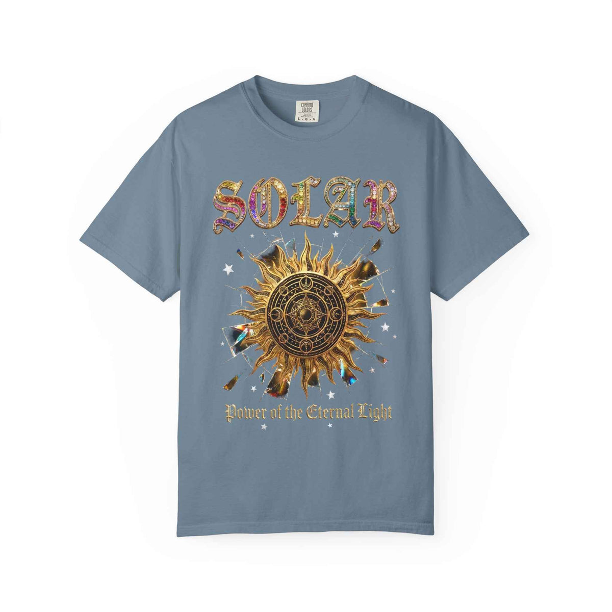Vintage Sun Print Graphic T-Shirt - Retro Solar Symbol Design