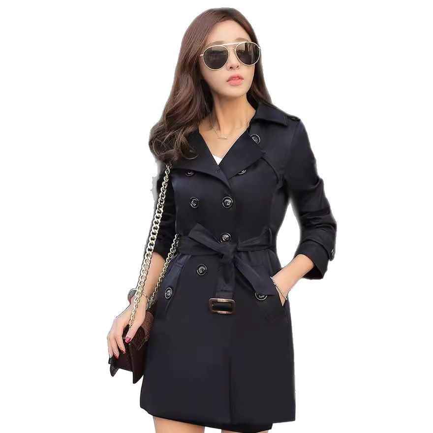 Women's Fashion Trench Coat Mid-length Coat