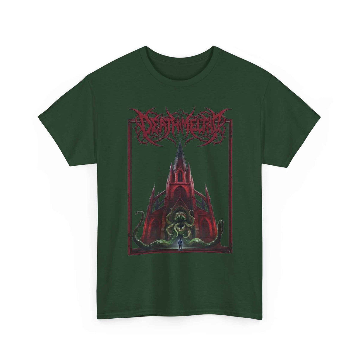 Eldritch Cathedral Tentacle Graphic T-Shirt - Heavy Cotton