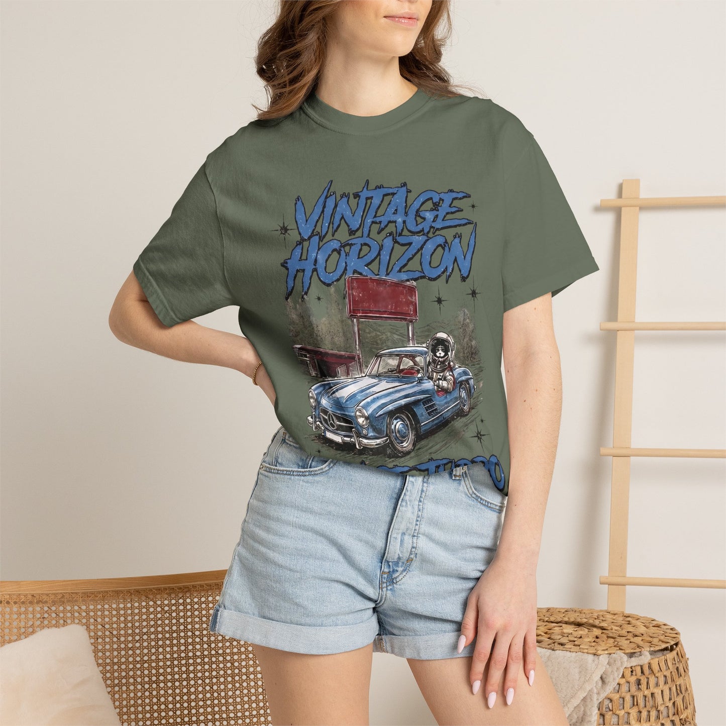 Vintage Horizon Space Turbo T‑Shirt — Retro Car Graphic Tee