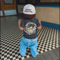 Boys Surf N Ride Tee Coal - Retro Graphic Comfort