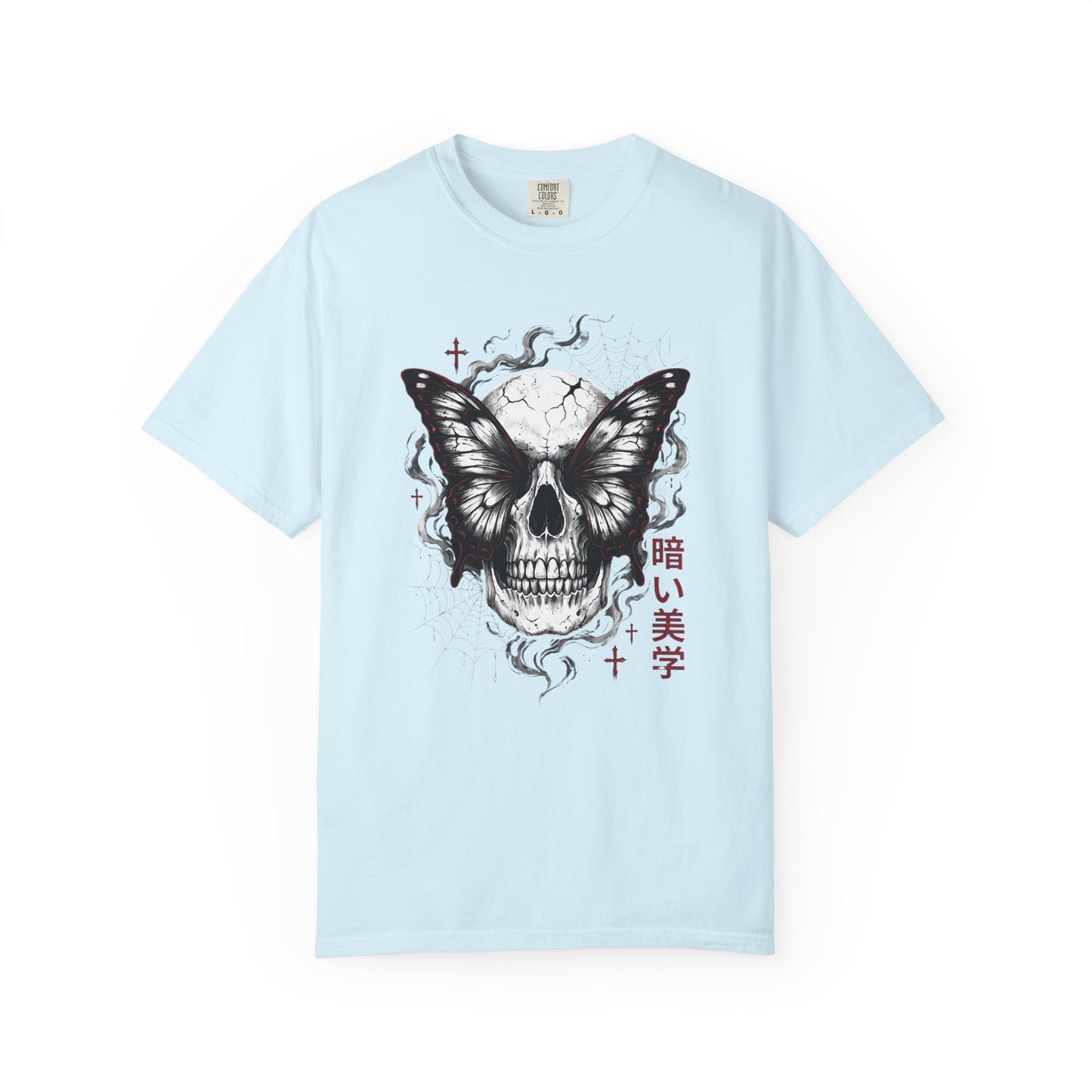 Skull Butterfly T-Shirt — Dark Aesthetic "暗い美学" Graphic Tee