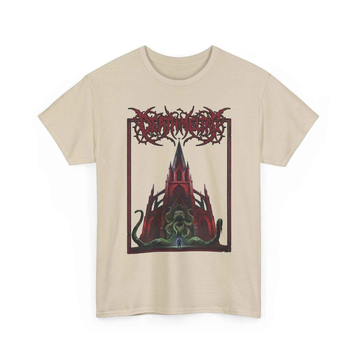 Eldritch Cathedral Tentacle Graphic T-Shirt - Heavy Cotton