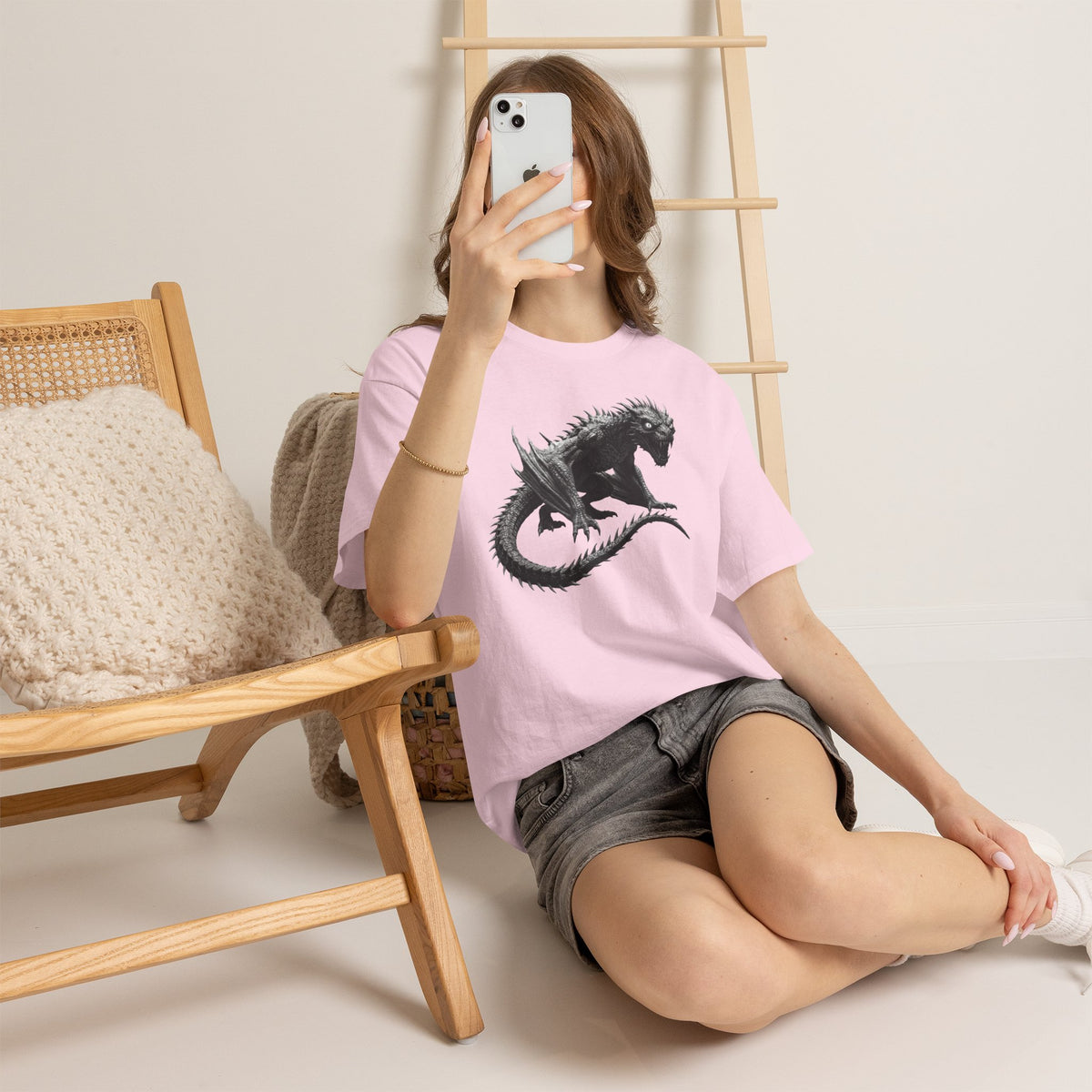 Fierce Dragon Graphic Tee - Dark Fantasy Streetwear Tee