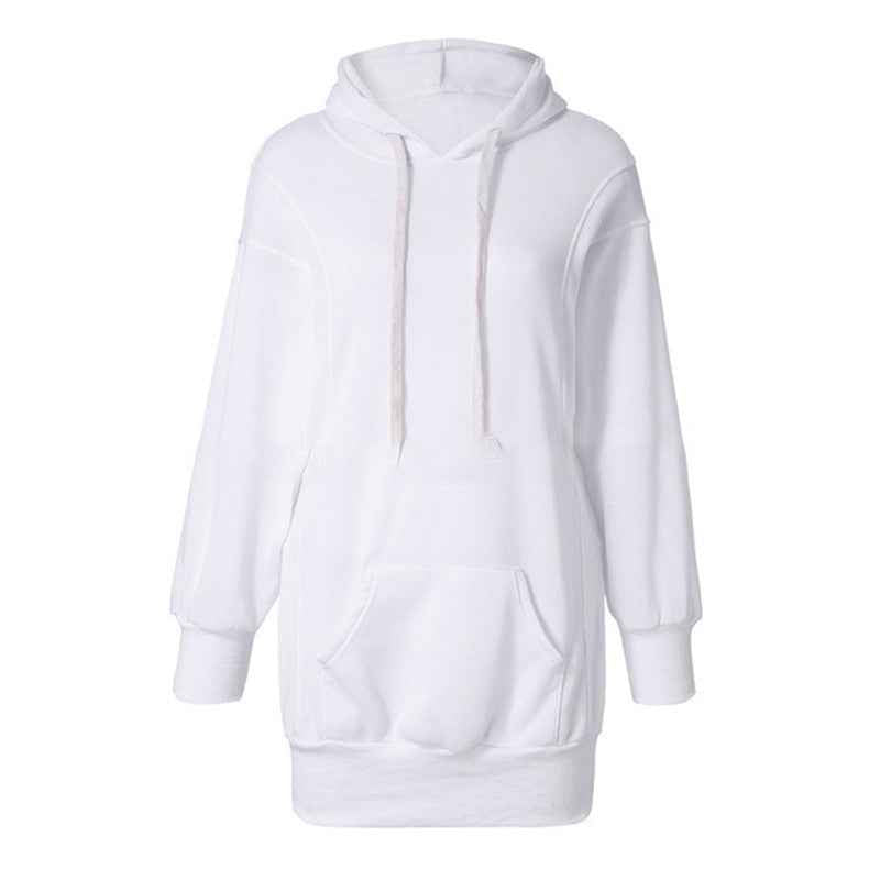 Women's Hooded Thick Fleece Long Sleeve Loose Fit Sweater - Cozy & Stylish Winter Essential