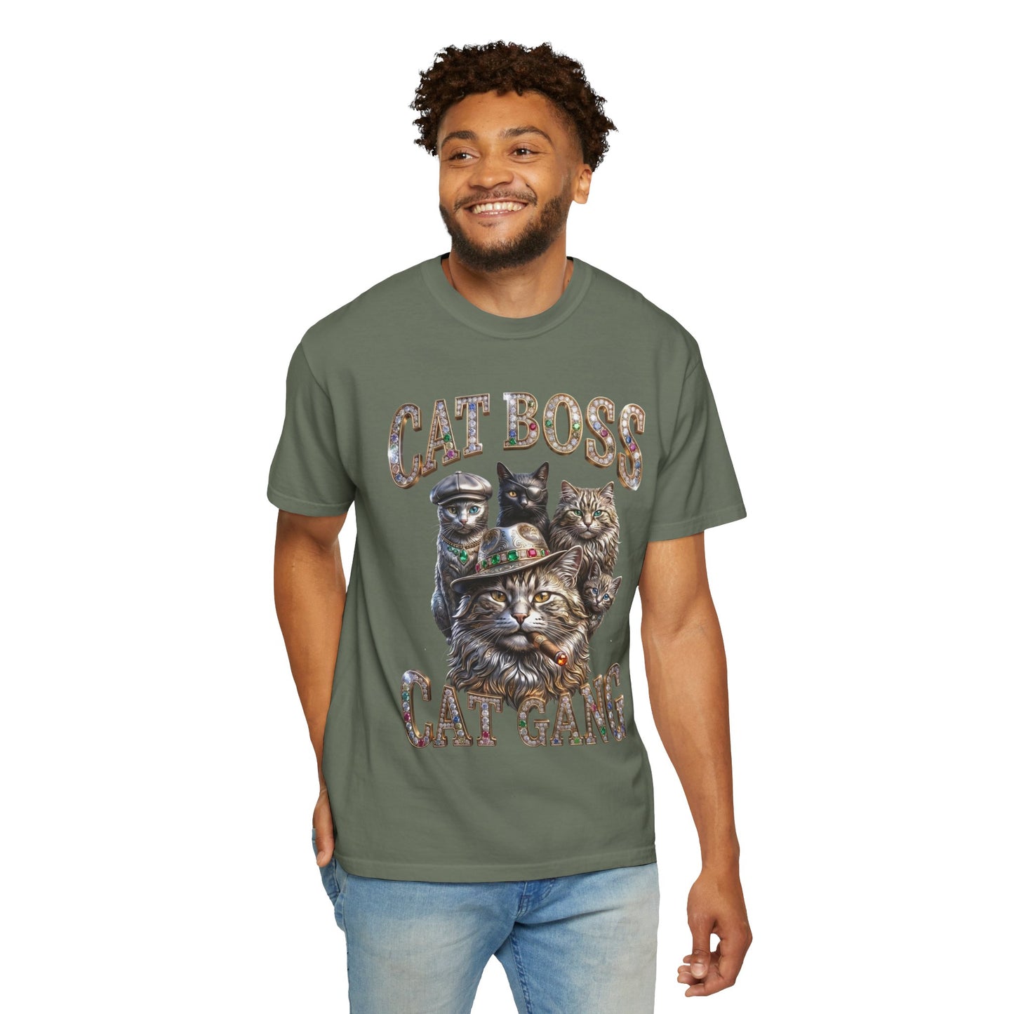 Cat Boss Cat Gang Graphic T-Shirt