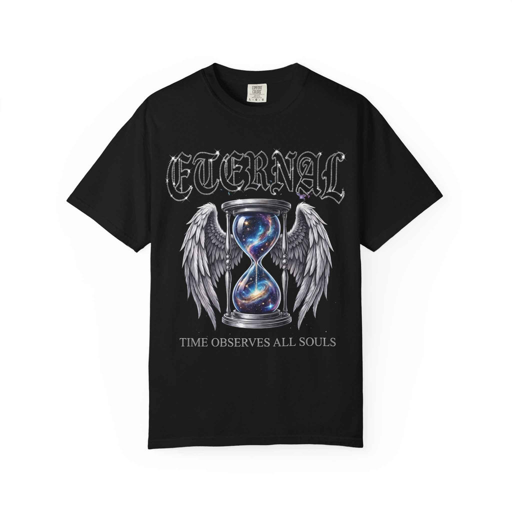 Eternal Hourglass T-Shirt — 'Time Consumes All Souls' Graphic Tee