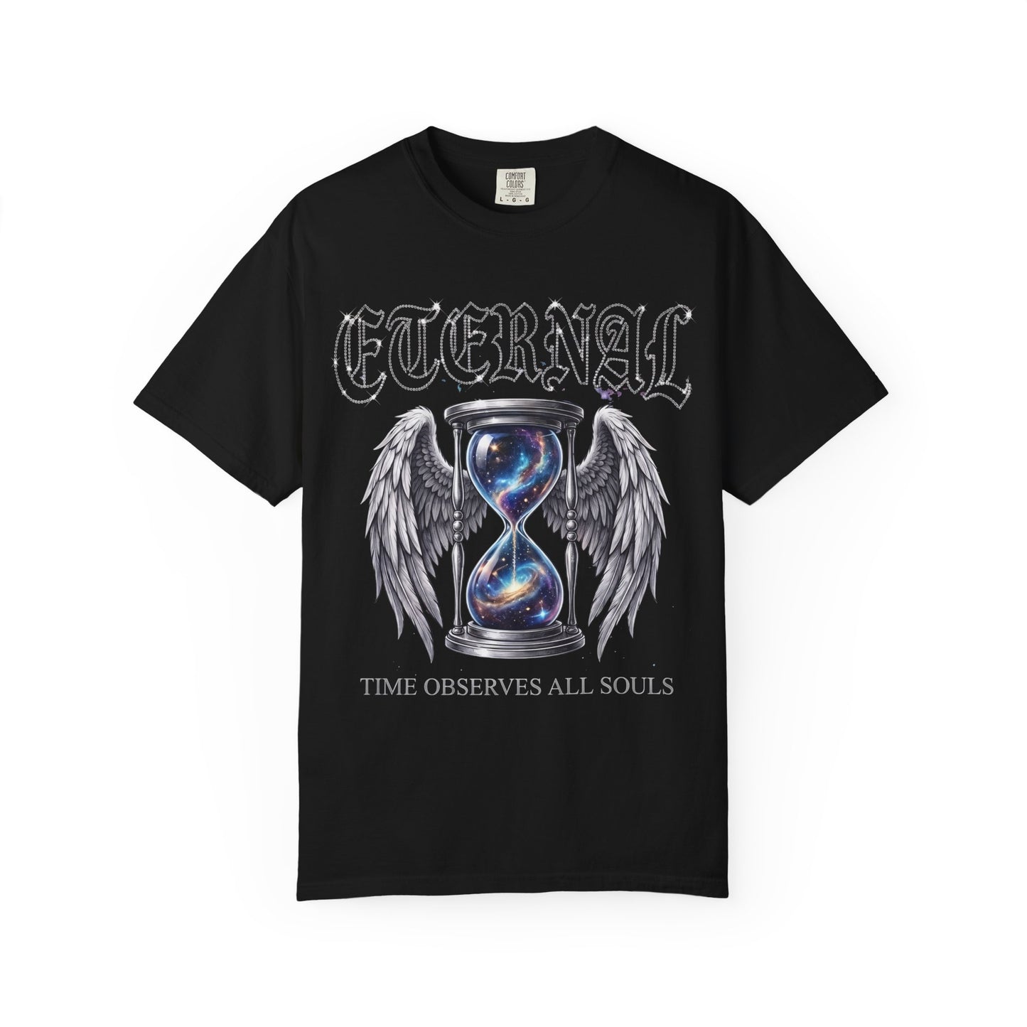 Eternal Hourglass T-Shirt — 'Time Consumes All Souls' Graphic Tee