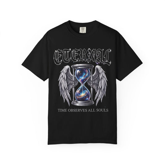 Eternal Hourglass T-Shirt — 'Time Consumes All Souls' Graphic Tee
