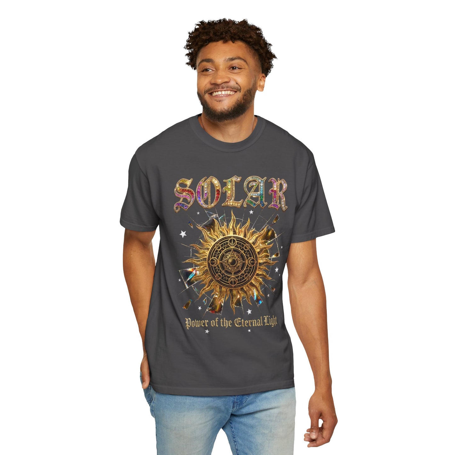 Solar Sun Graphic T-Shirt — "Power of the Eternal Light"