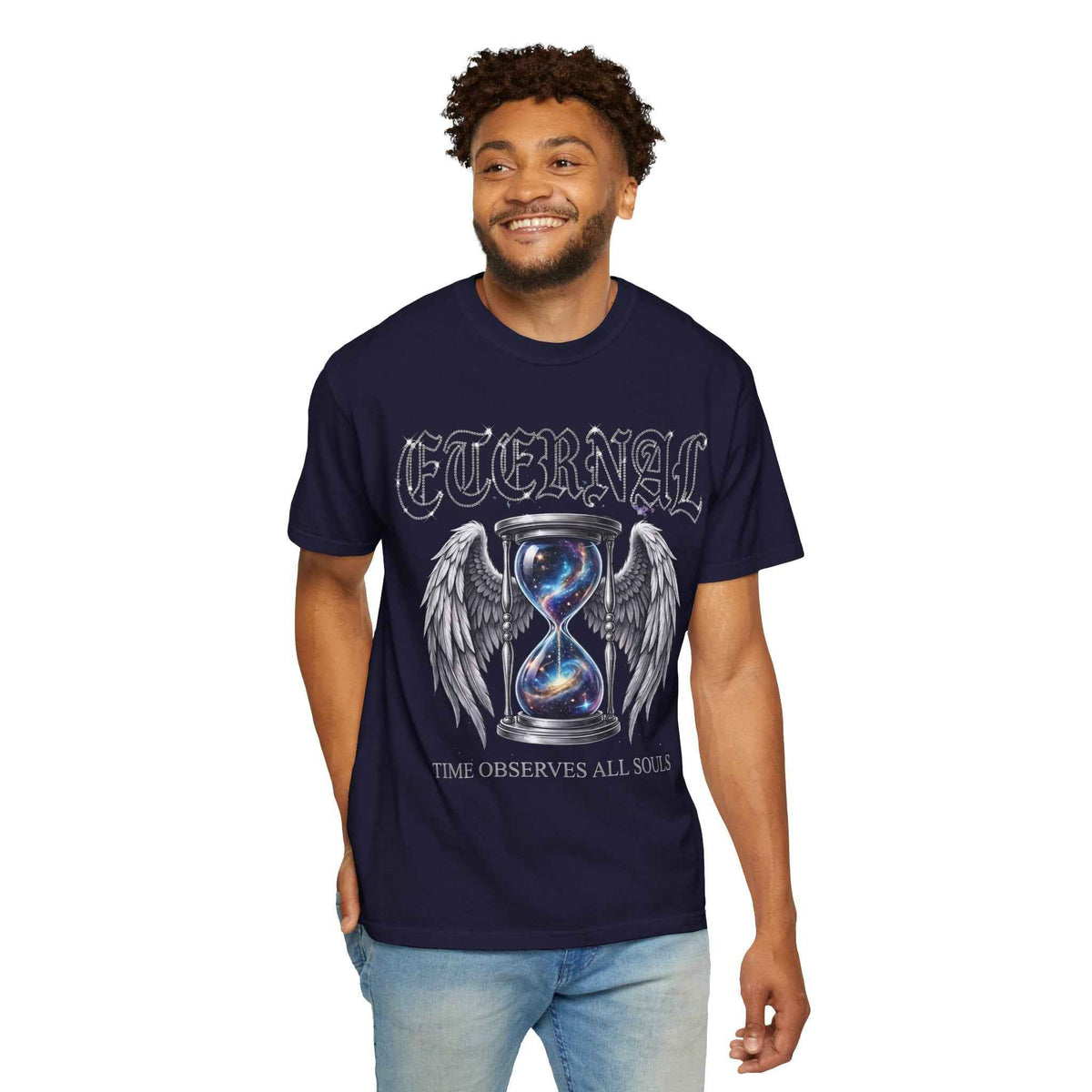Eternal Hourglass T-Shirt — 'Time Consumes All Souls' Graphic Tee