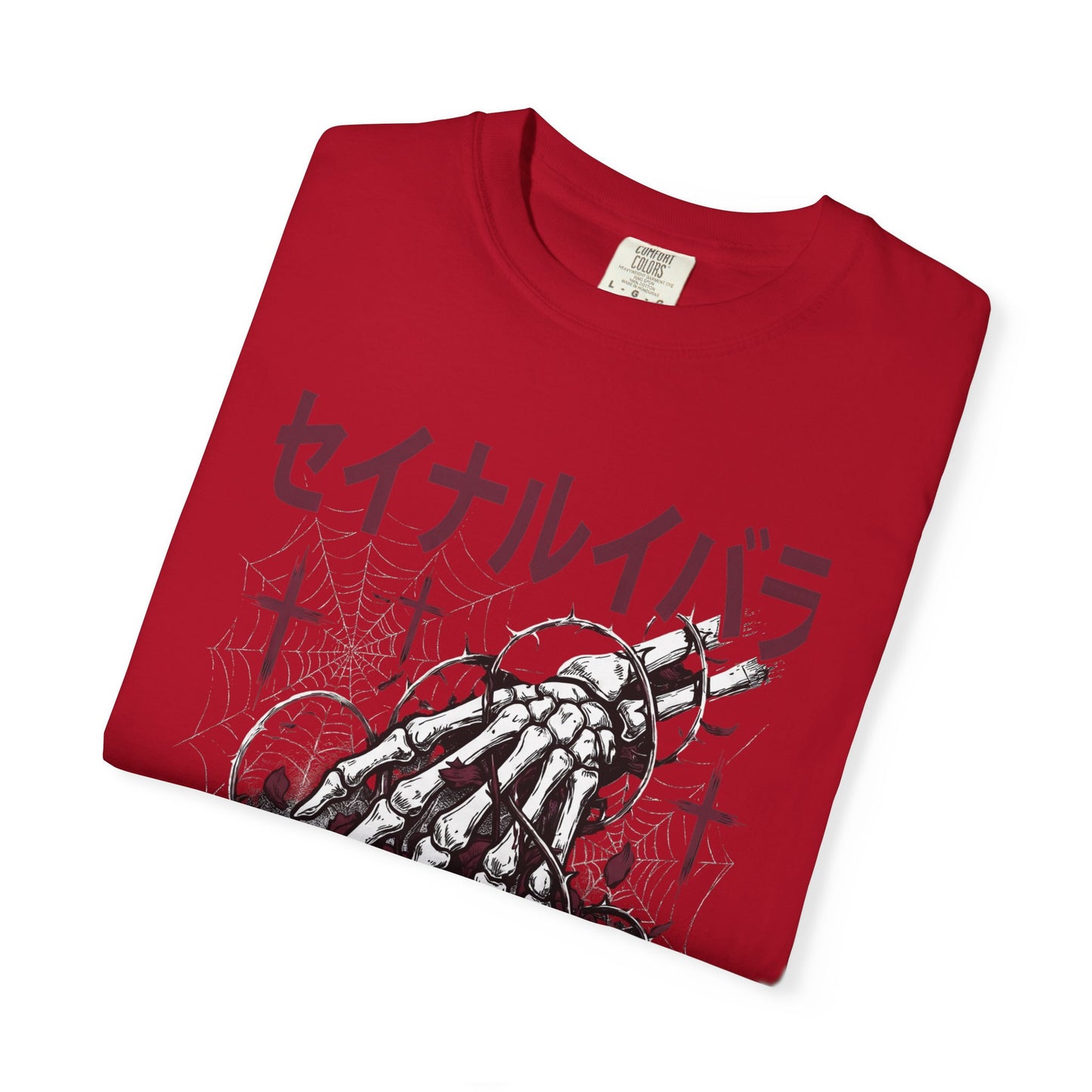 T-Shirt — Sacred Thorn Skeleton Hands Graphic Tee (セイナルイバラ)