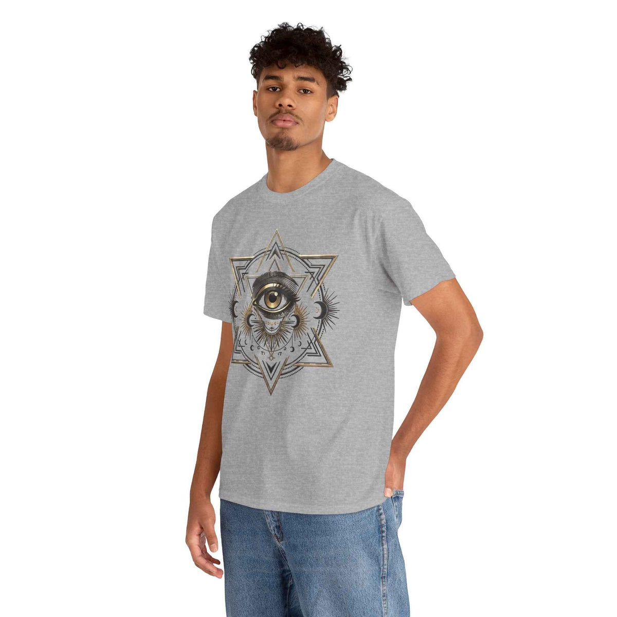 Mystic Eye & Sacred Geometry Graphic Tee - Dark Alternative Streetwear