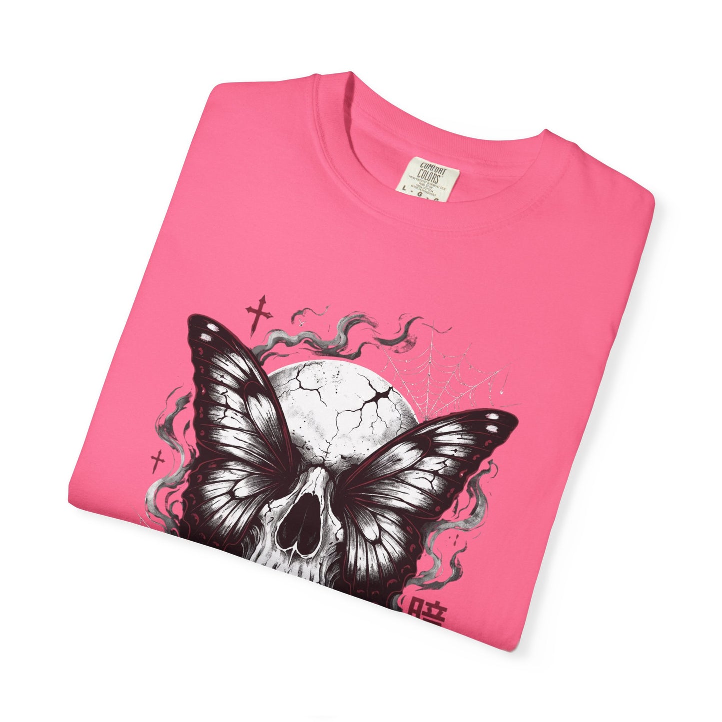 Skull Butterfly T-Shirt — Dark Aesthetic "暗い美学" Graphic Tee