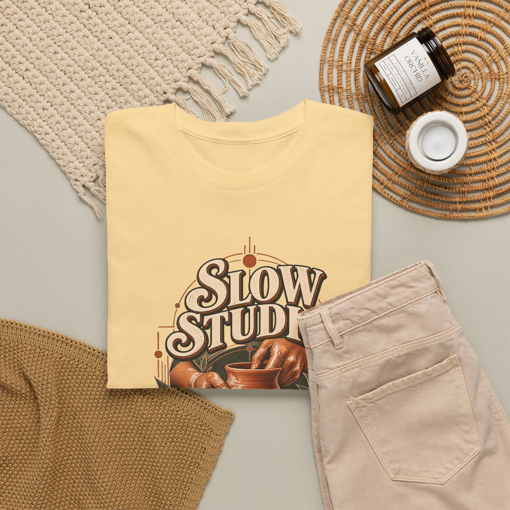 Slow Studio Pottery Wheel Graphic Tee | Good Things Take Shape | Gildan 5000