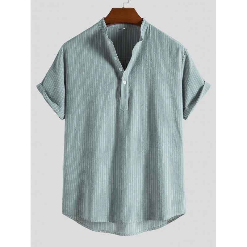 Ethnic Style Series Loose Oversized Shirts - Comfortable Stand Collar Cotton Tees
