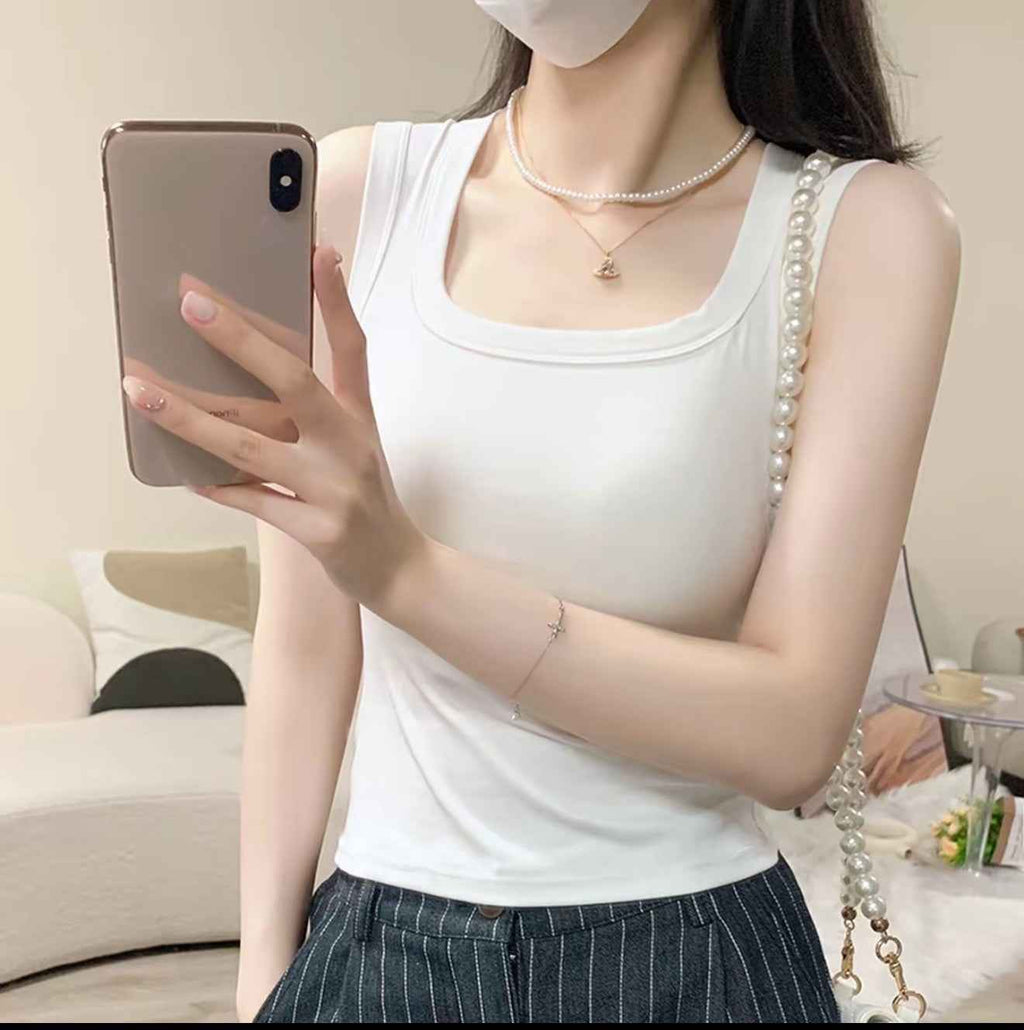 Padded Strap Top – Women's Built-In Cup Camisole