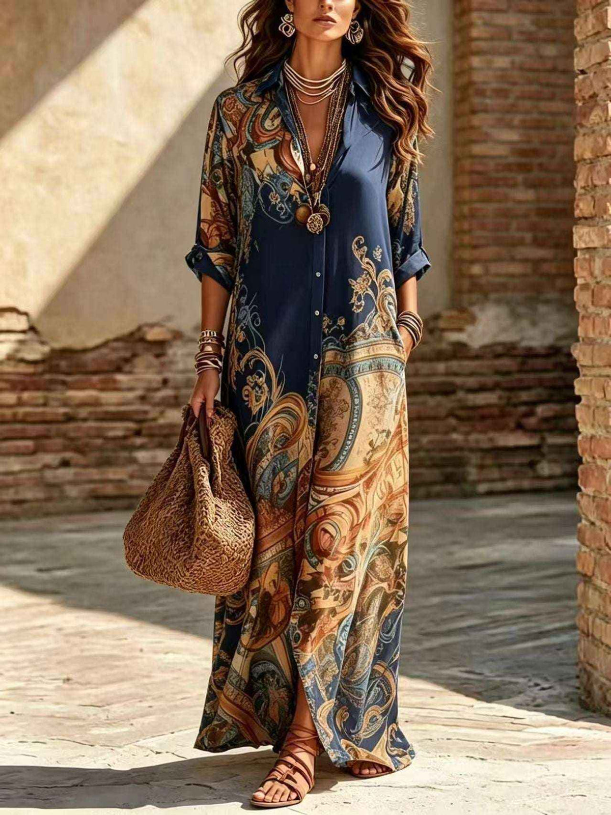 New Vintage Flowing Womens Dress