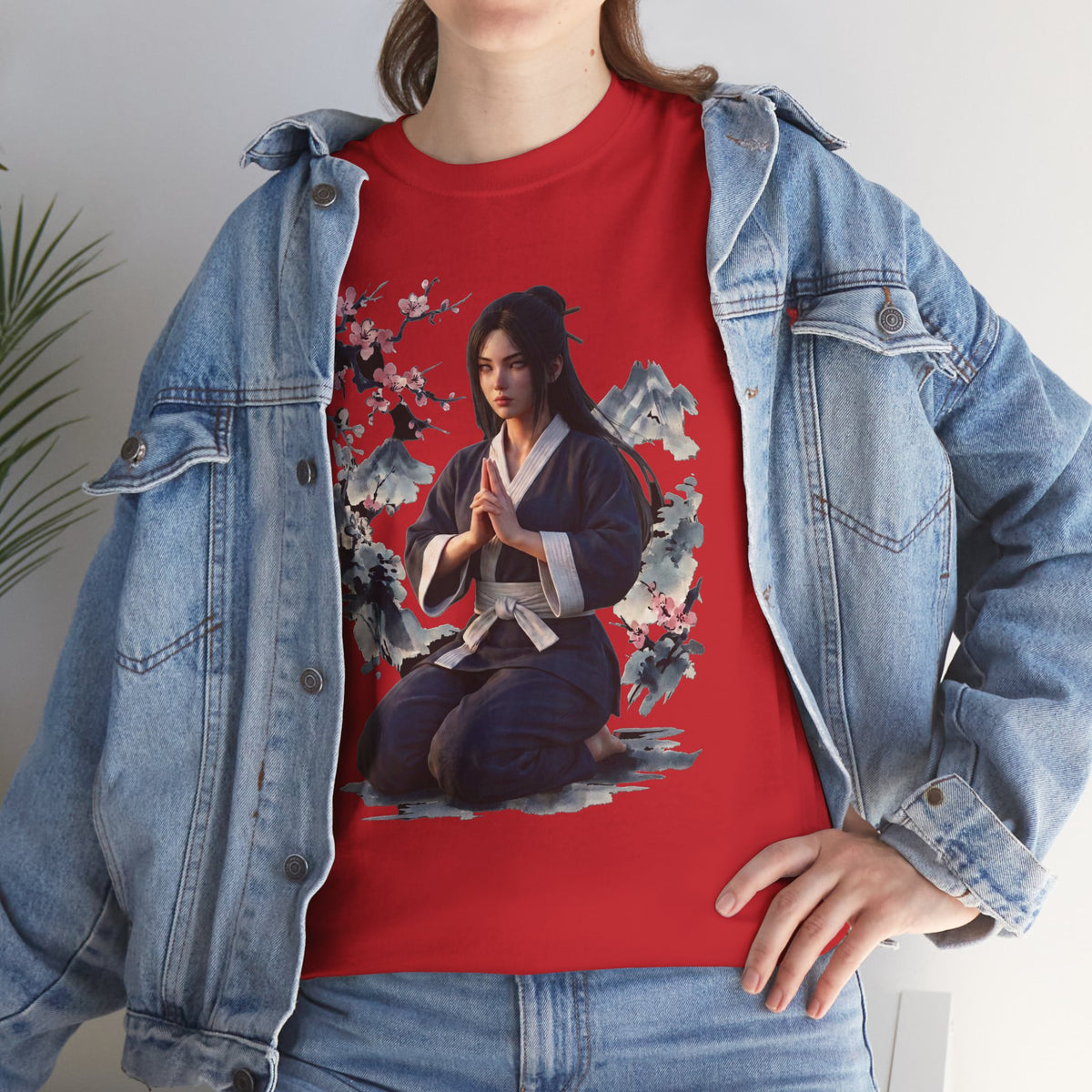 Japanese Aesthetic Kunoichi Sakura Graphic T-Shirt Anime