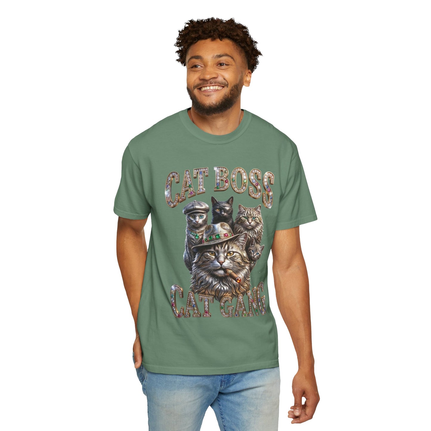 Cat Boss Cat Gang Graphic T-Shirt
