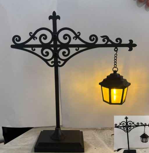LED Bookshelf Lamp Decor, Retro Library Lantern Mini Night Light for Halloween Reading, Home Office Study