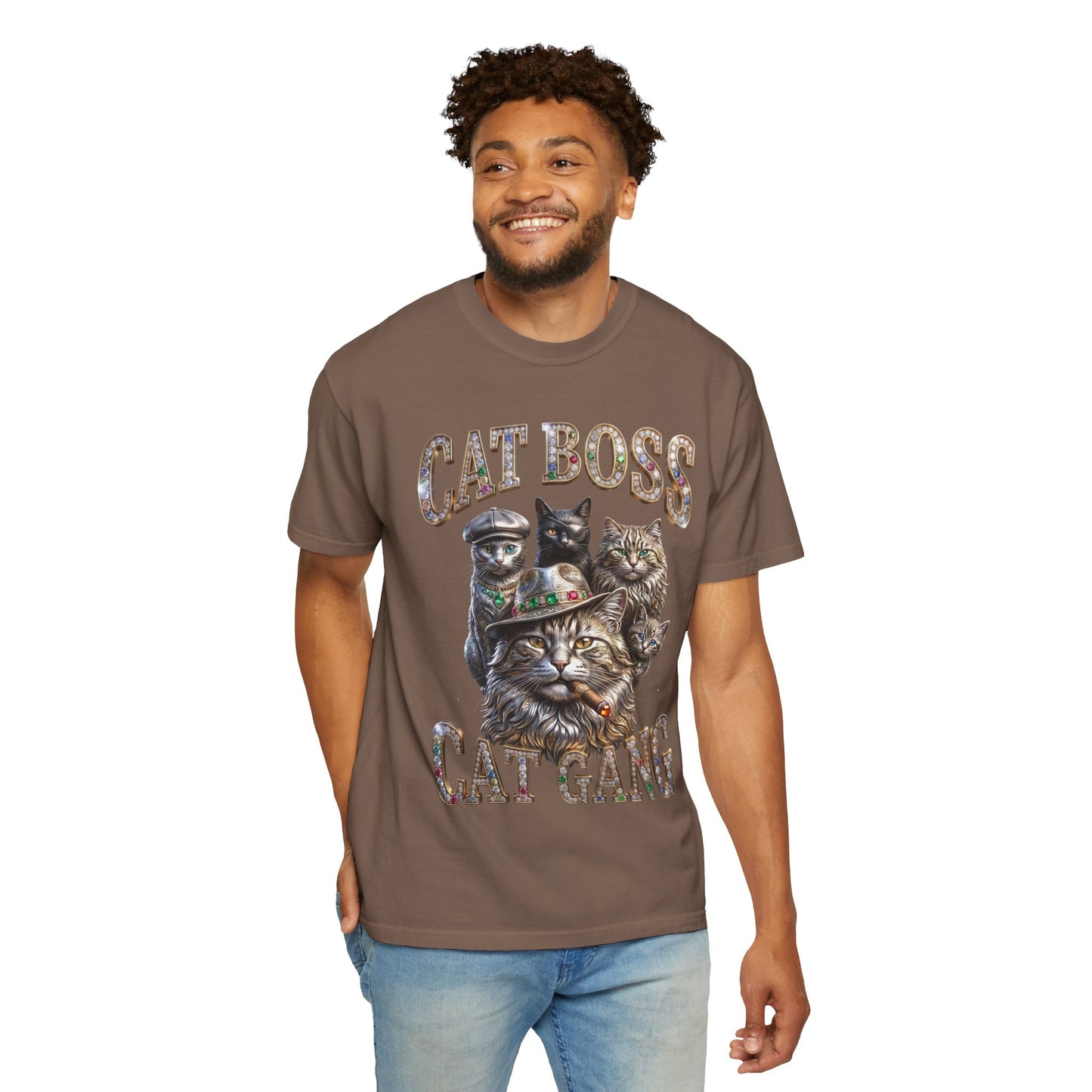 Cat Boss Cat Gang Graphic T-Shirt