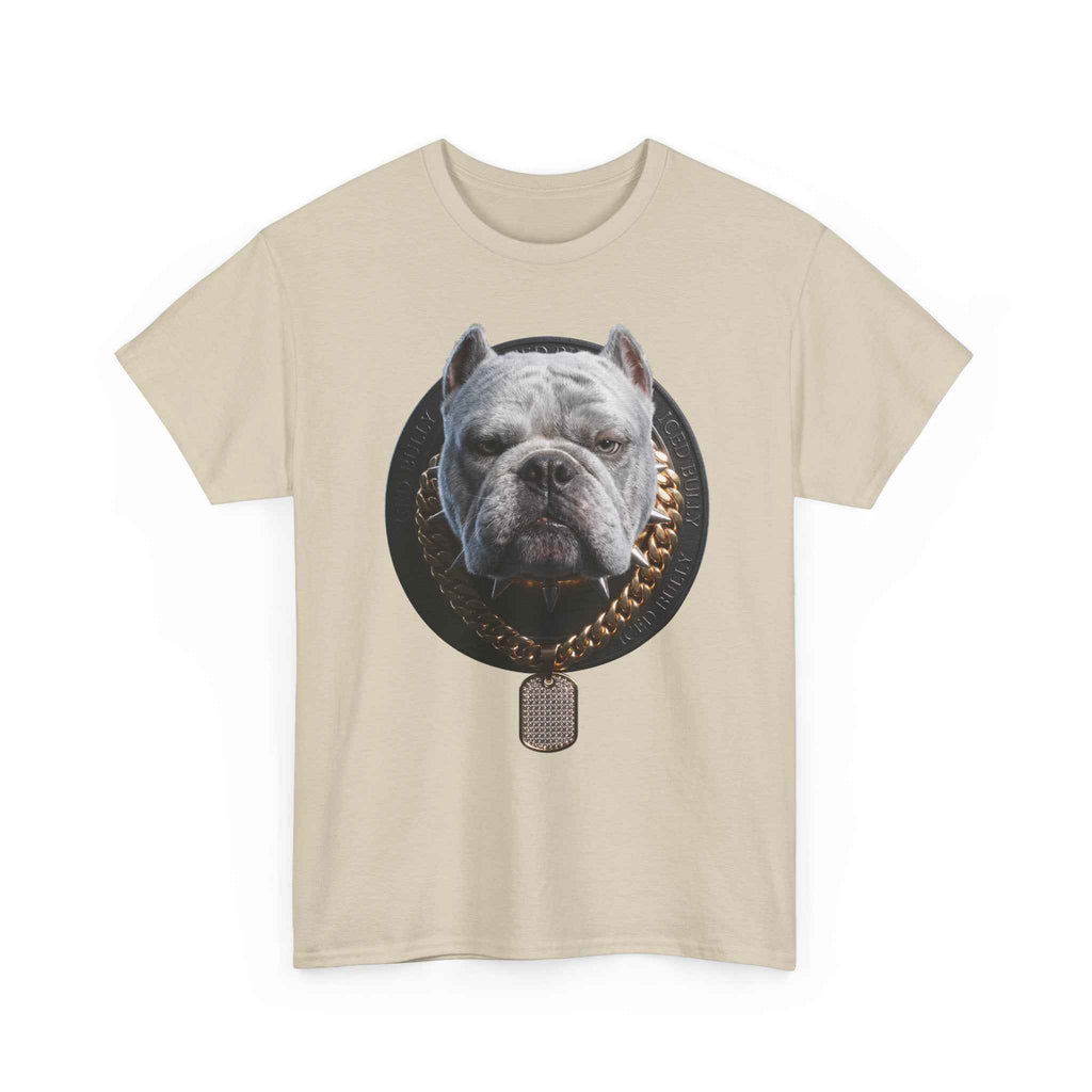 Bulldog Chain Shirt: 'Dog Tag' Graphic Tee for Dog Lovers