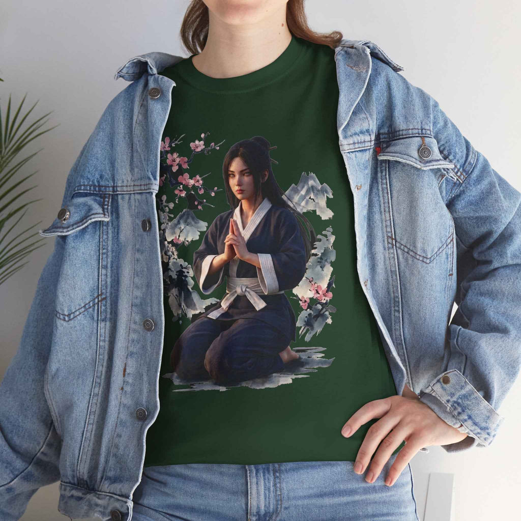 Japanese Aesthetic Kunoichi Sakura Graphic T-Shirt Anime
