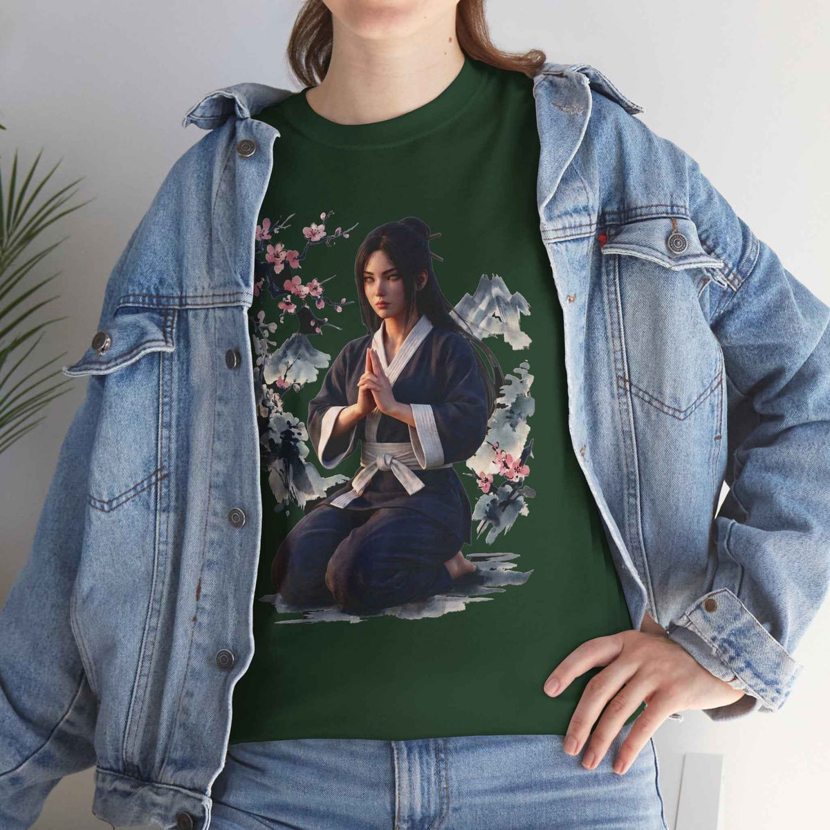 Japanese Aesthetic Kunoichi Sakura Graphic T-Shirt Anime