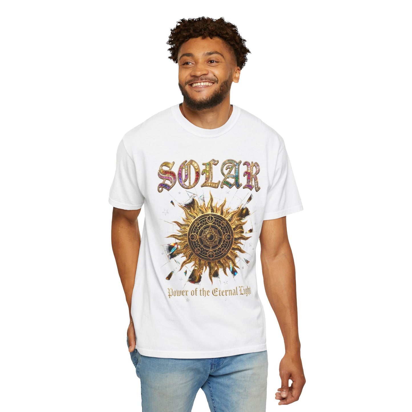 Solar Sun Graphic T-Shirt — "Power of the Eternal Light"