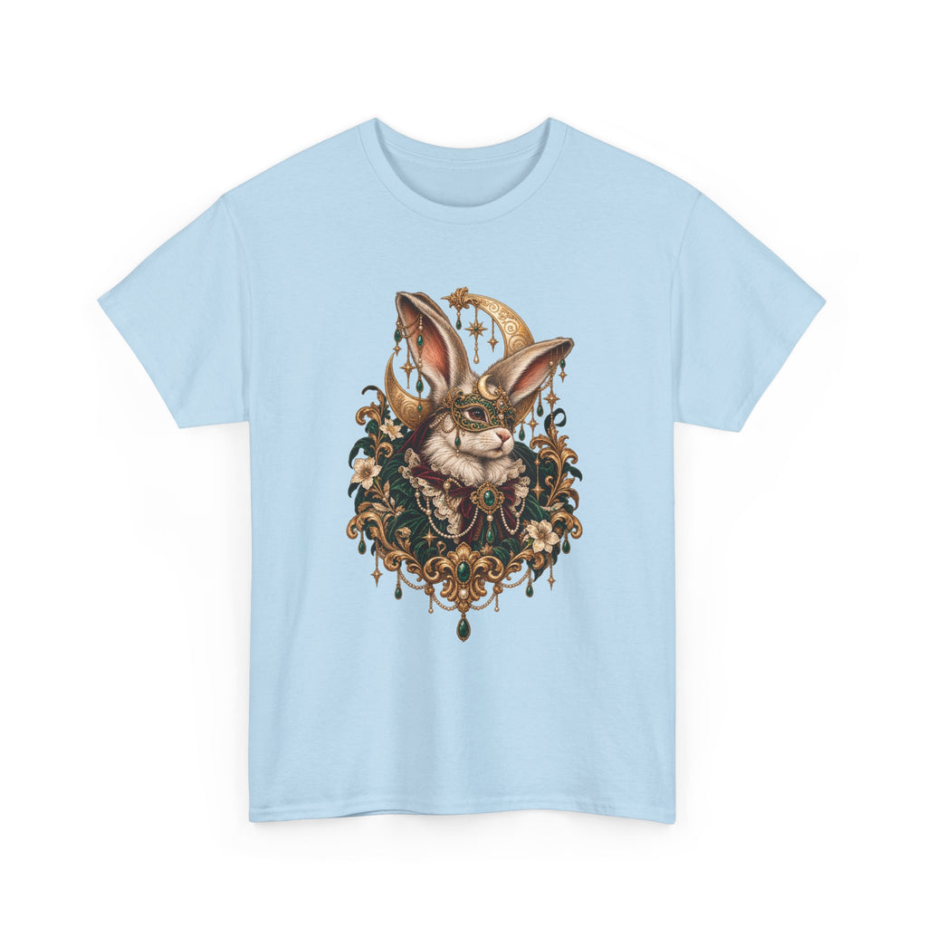 Velvet Masquerade Rabbit Graphic Tee | Gothic Baroque Bunny Shirt | Gildan 5000