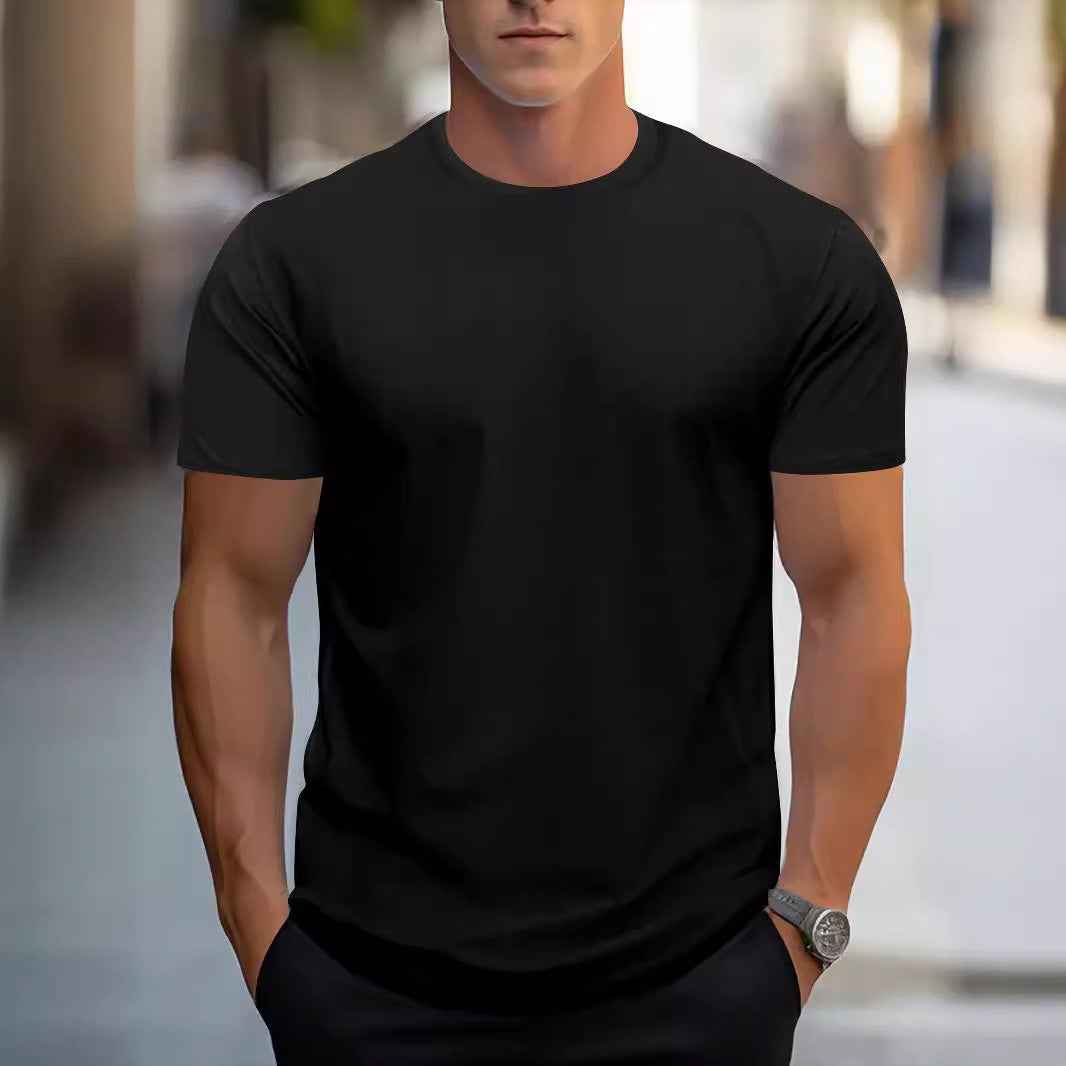 Quick-Drying Breathable Spandex Round Neck Short Sleeve Shirt