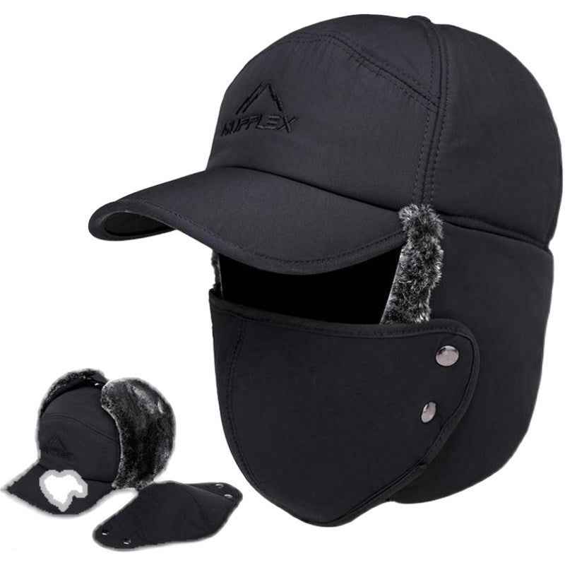 Warm Cotton-Padded Elderly Hats for Windy Weather