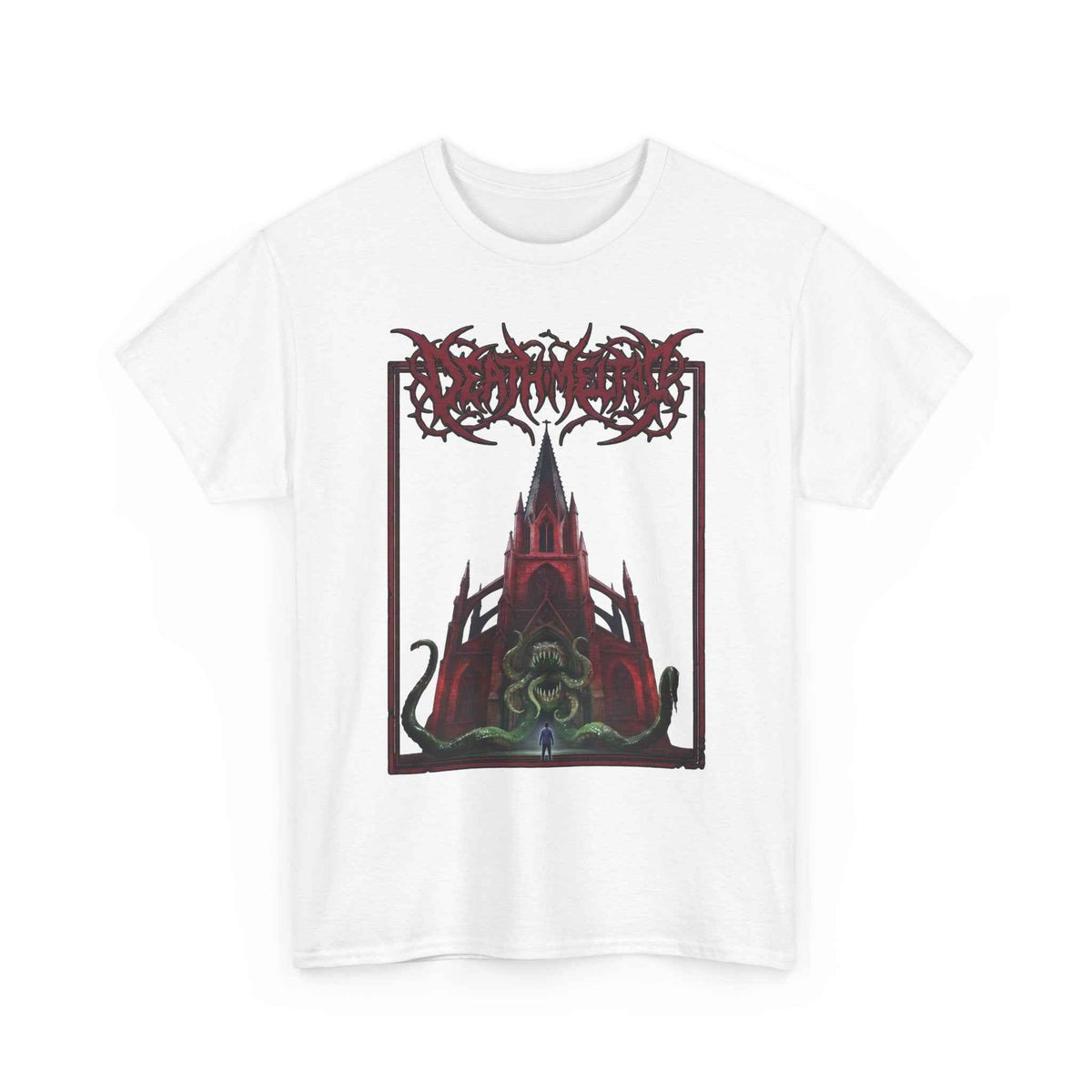 Eldritch Cathedral Tentacle Graphic T-Shirt - Heavy Cotton