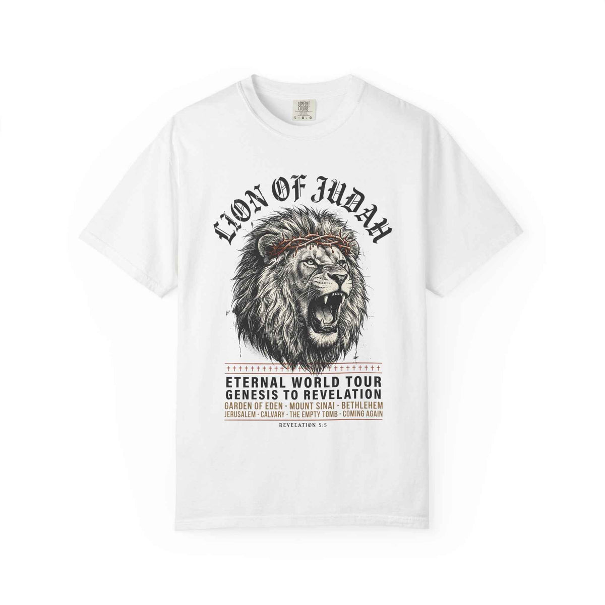 Vintage Lion of Judah Christian Tour Shirt - Heavyweight Comfort Colors Tee