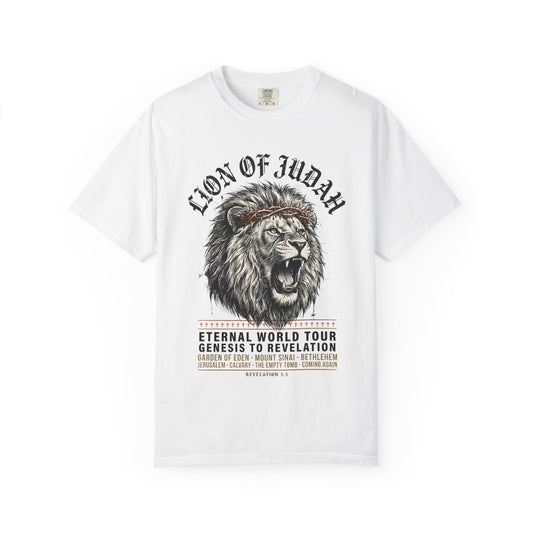 Vintage Lion of Judah Christian Tour Shirt - Heavyweight Comfort Colors Tee