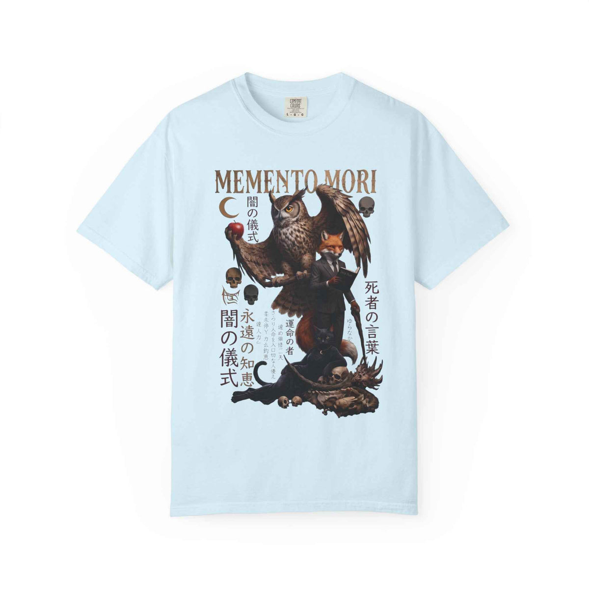 Memento Mori Graphic Tee: Gothic Celestial & Japanese Manga Unisex