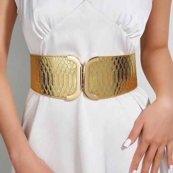 Dragon Print Women's Belt - Quick Release, Elastic & Stylish