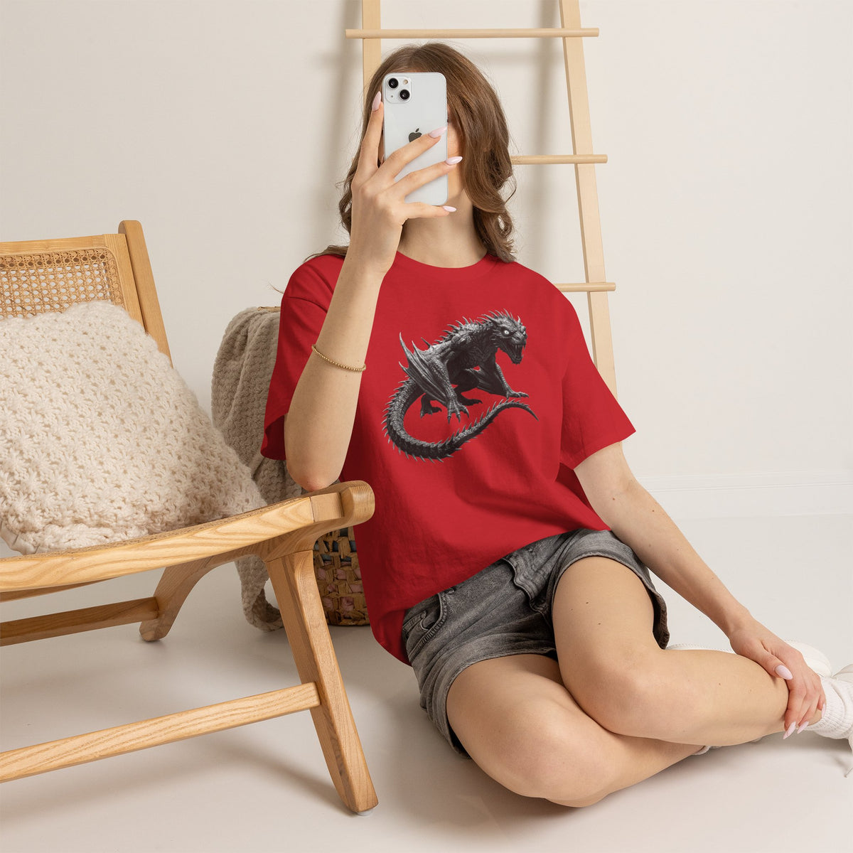 Fierce Dragon Graphic Tee - Dark Fantasy Streetwear Tee
