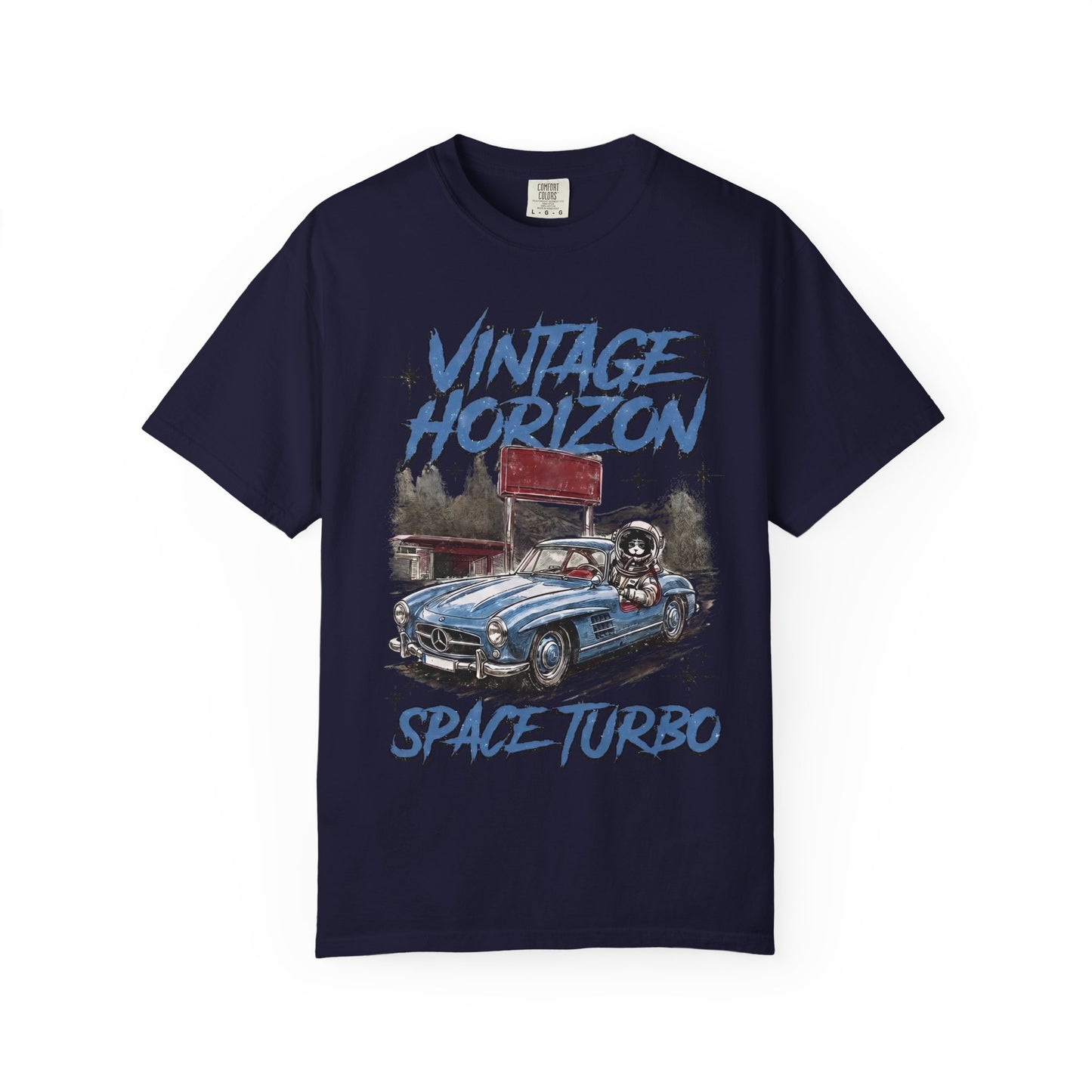 Vintage Horizon Space Turbo T‑Shirt — Retro Car Graphic Tee