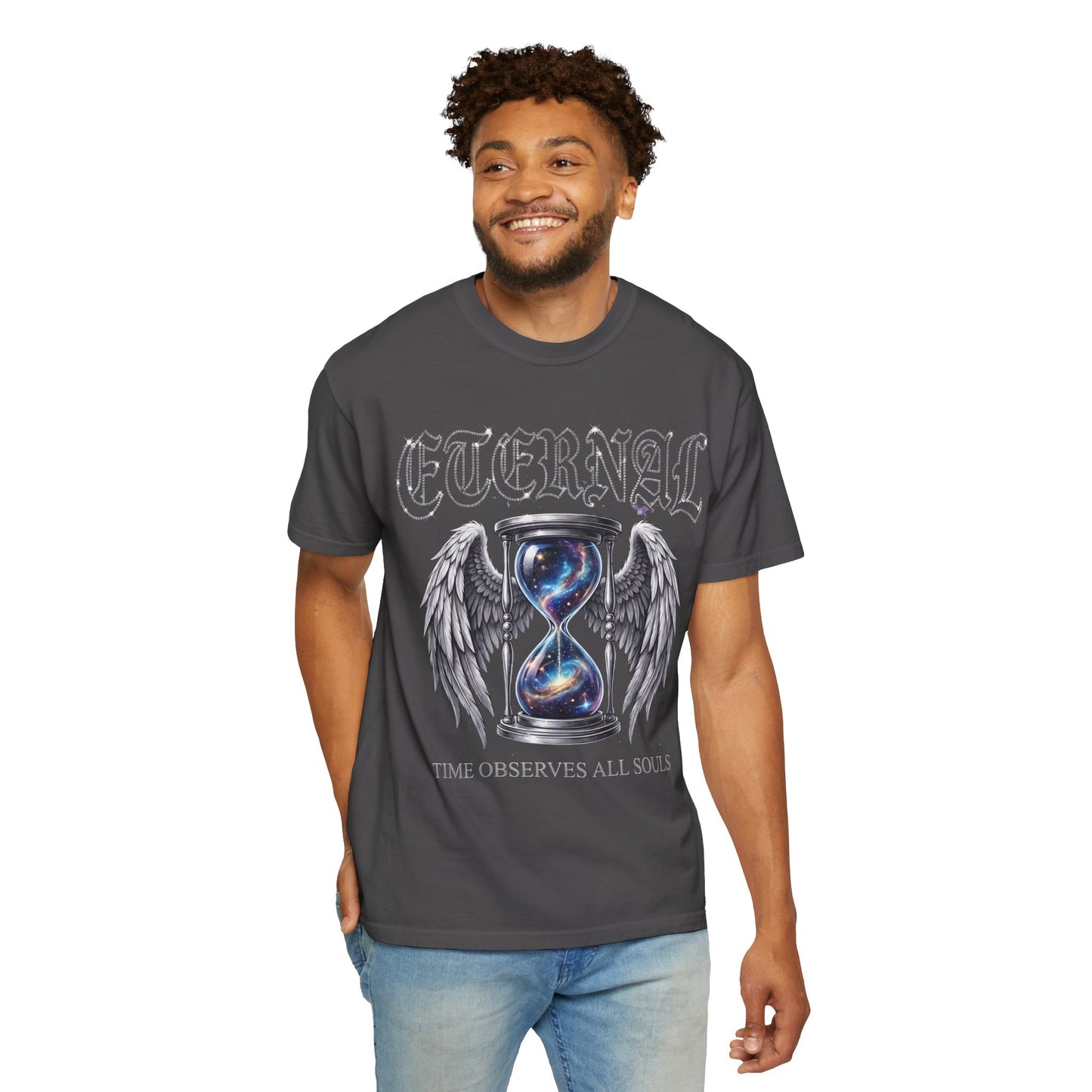 Eternal Hourglass T-Shirt — 'Time Consumes All Souls' Graphic Tee