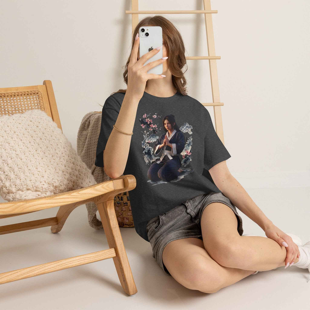 Japanese Aesthetic Kunoichi Sakura Graphic T-Shirt Anime