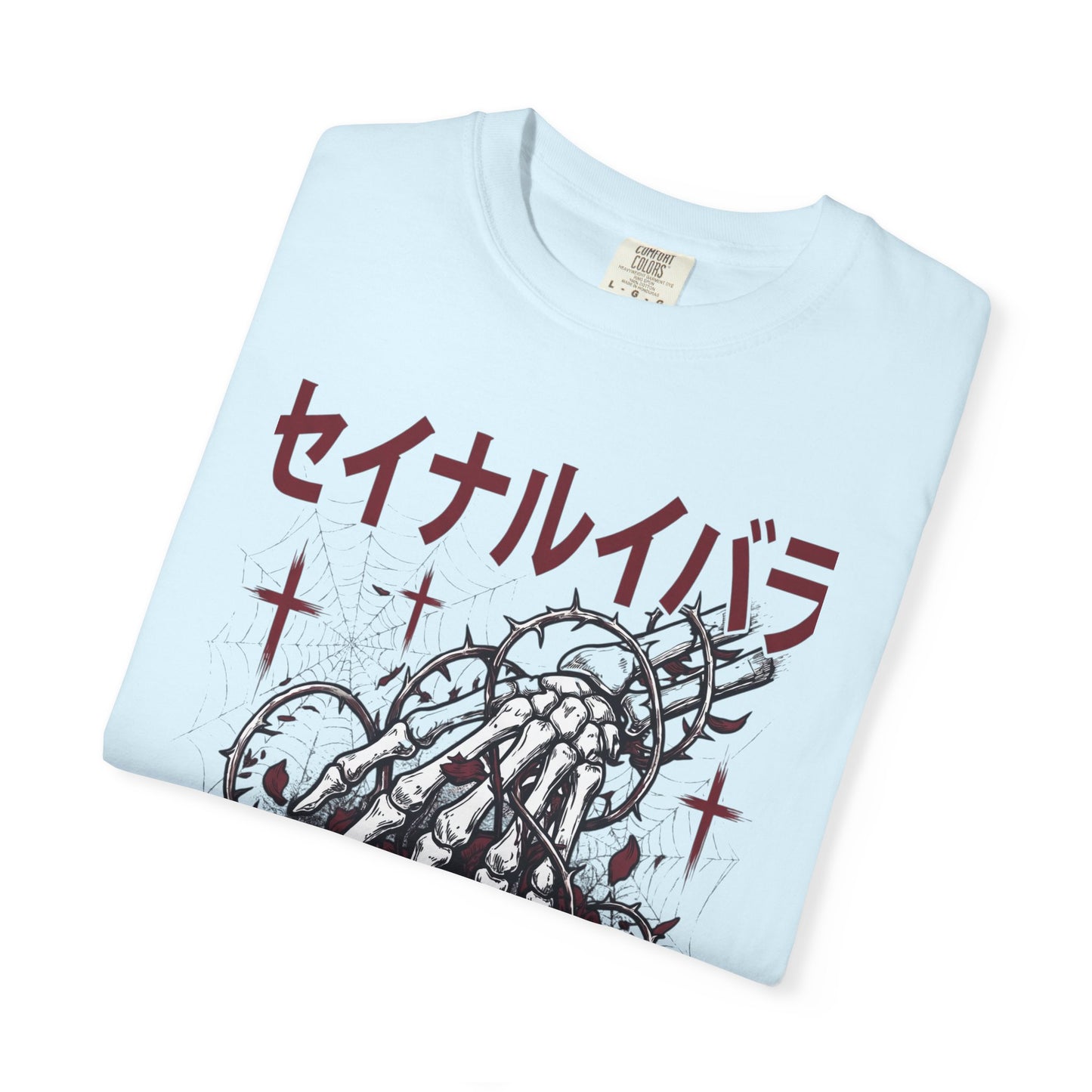 T-Shirt — Sacred Thorn Skeleton Hands Graphic Tee (セイナルイバラ)