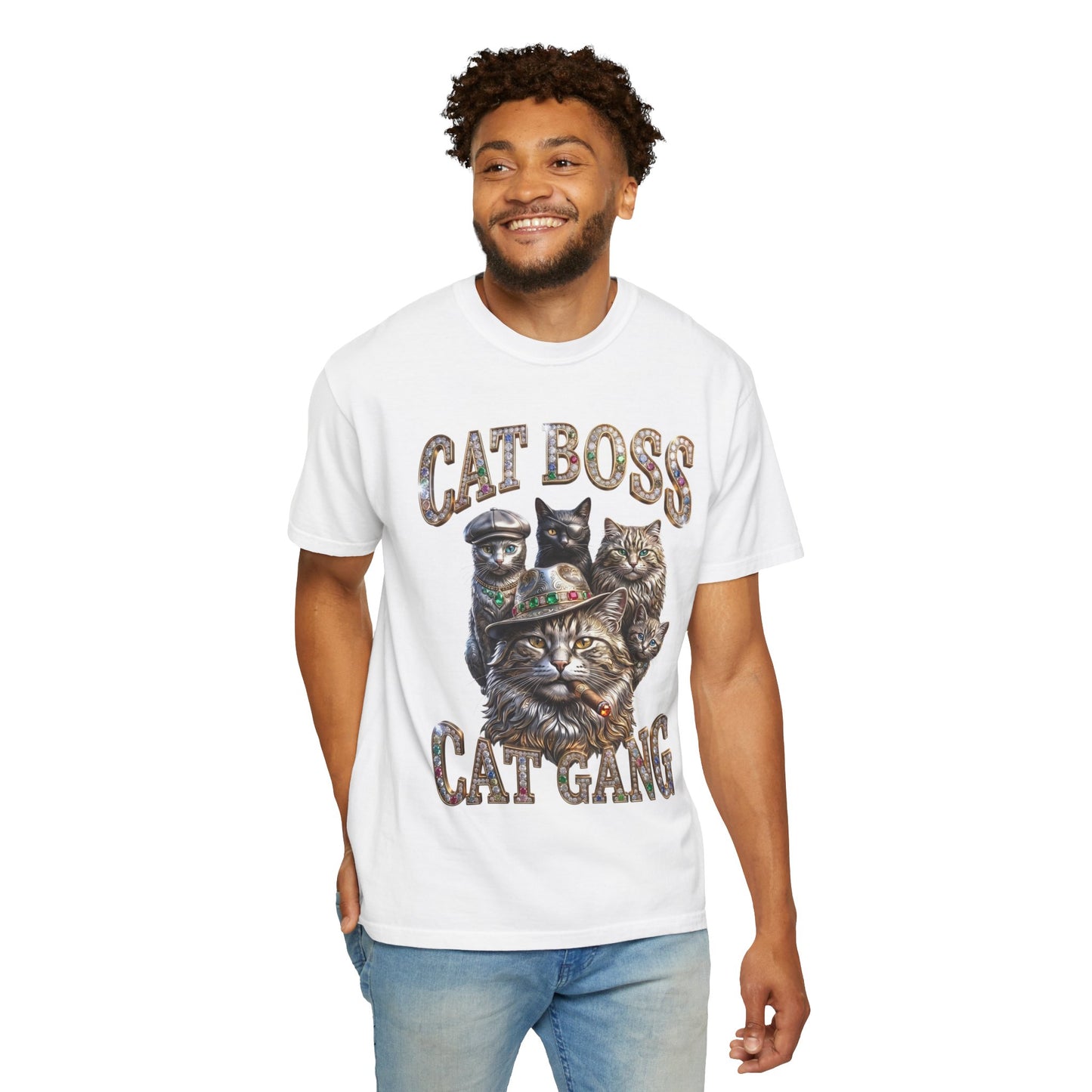 Cat Boss Cat Gang Graphic T-Shirt