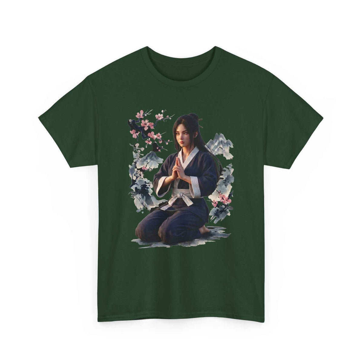 Japanese Aesthetic Kunoichi Sakura Graphic T-Shirt Anime