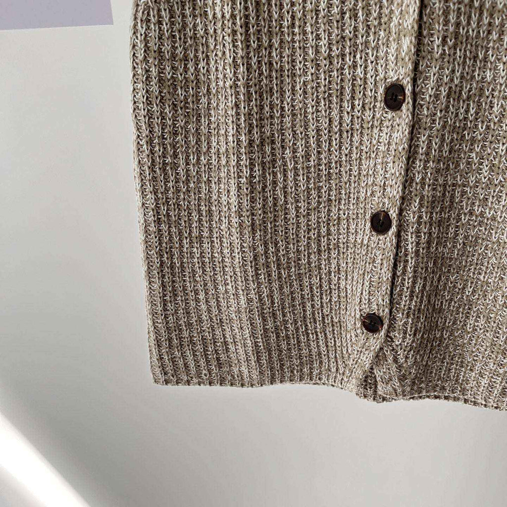 V-Neck Knit Sweater Vest for Office & Commute